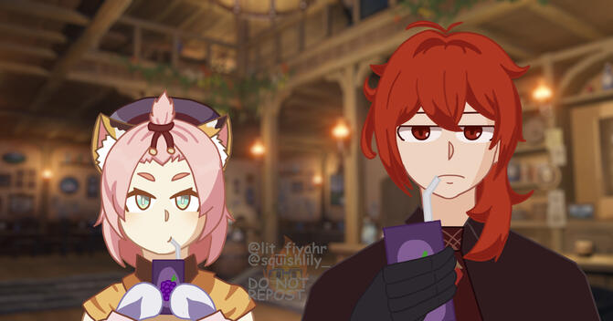 Diluc and Diona || Genshin Impact